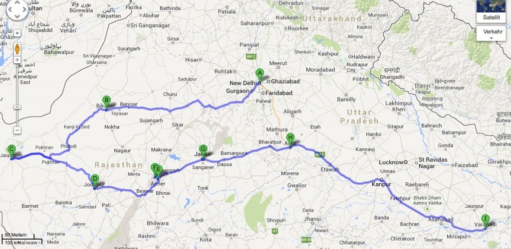 Indien — Timeline unserer Stationen